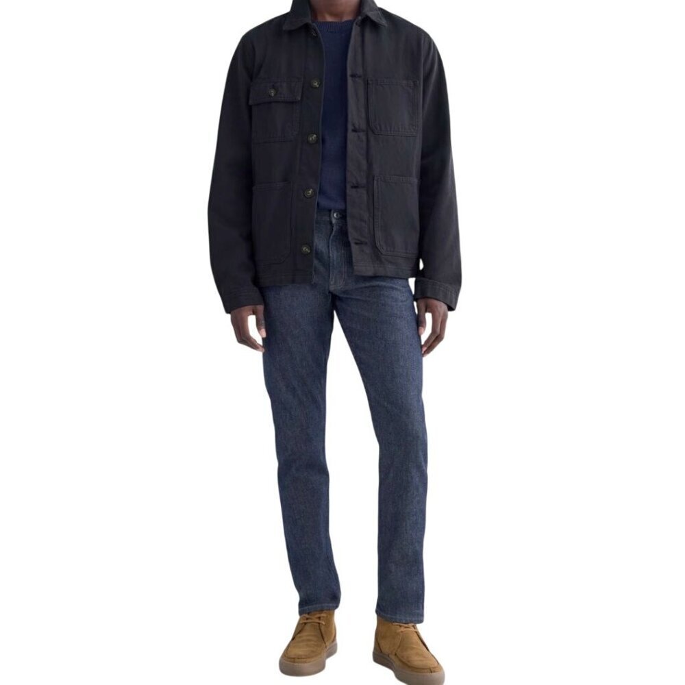 Everlane The Athletic Fit Selvedge Denim Jeans Indigo Rinse 5 Pocket Size 35x32